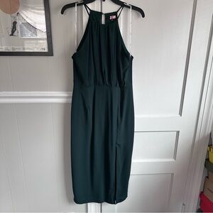 Lulu's Chic Emerald Midi Dress